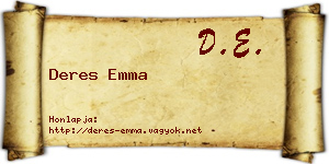 Deres Emma névjegykártya