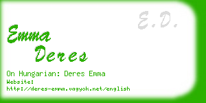 emma deres business card